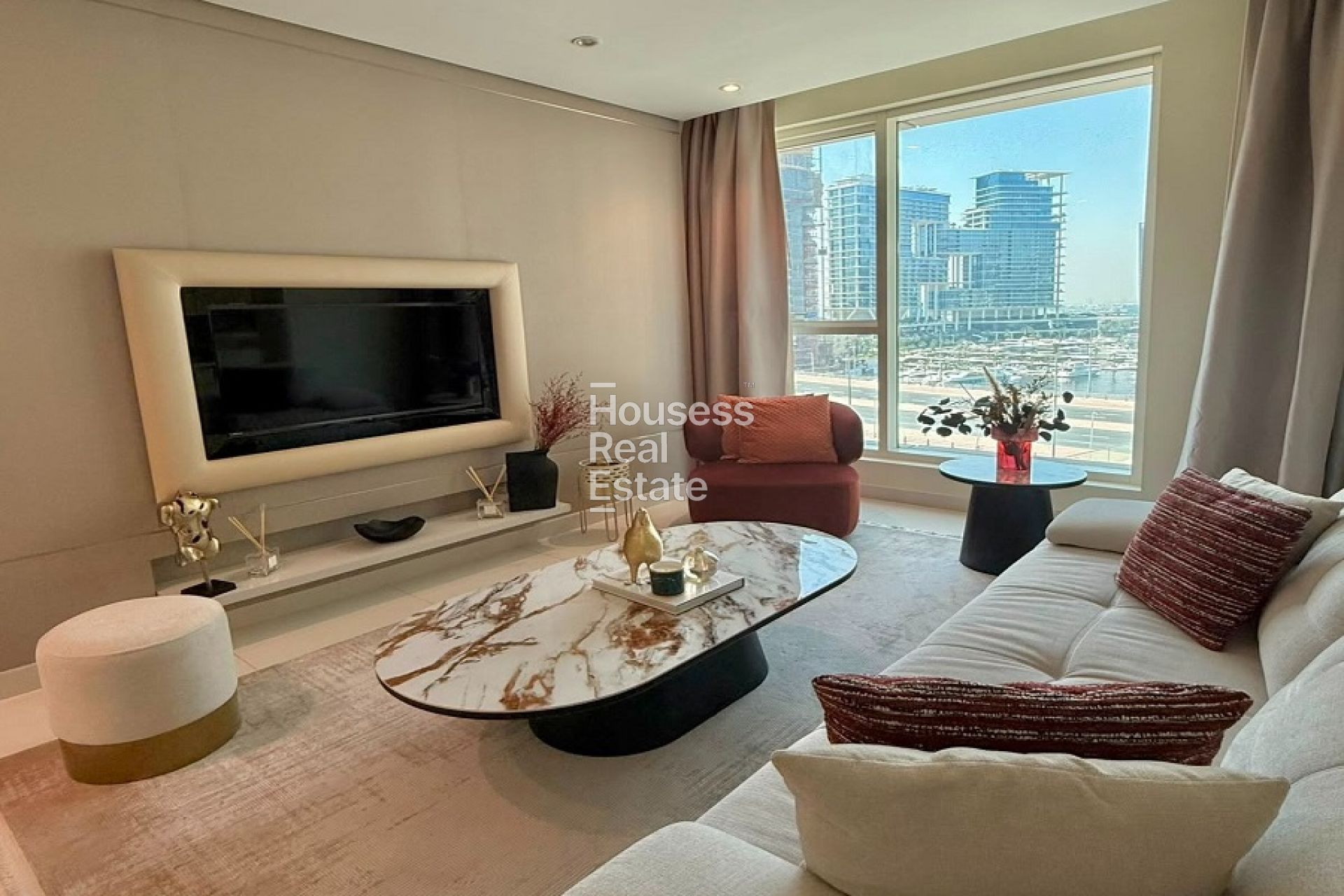 Apartment for Rent in Damac Maison The Vogue, Business Bay Fully Furnished 1BR|Prime Location|Canal View